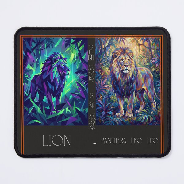 Item preview, Retro 80s Neon Glowing Lion & Jungle Wildlife designed and sold by SubhAksara.