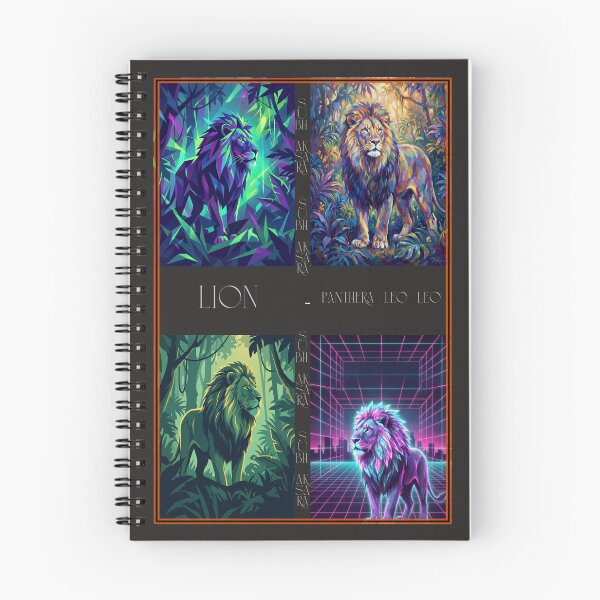 Item preview, Retro 80s Neon Glowing Lion & Jungle Wildlife designed and sold by SubhAksara.
