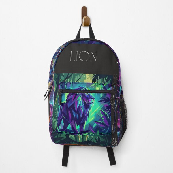 Item preview, Retro 80s Neon Glowing Lion & Jungle Wildlife designed and sold by SubhAksara.