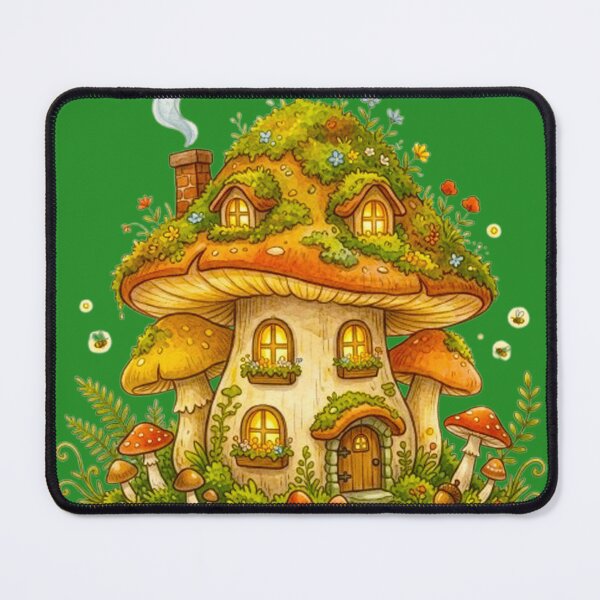 Item preview, Cozy Mushroom Forest Cottage - Whimsical Fairy Tale House Art designed and sold by MT-Hub | Cute Aesthetic Art, Stickers & Phone Cases.
