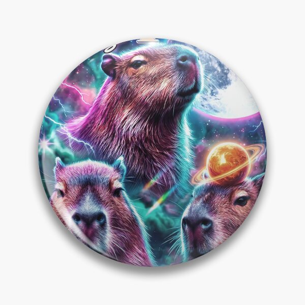 Item preview, Three Capybara Moon Star Funny Capybara Meme  designed and sold by brocknanart.