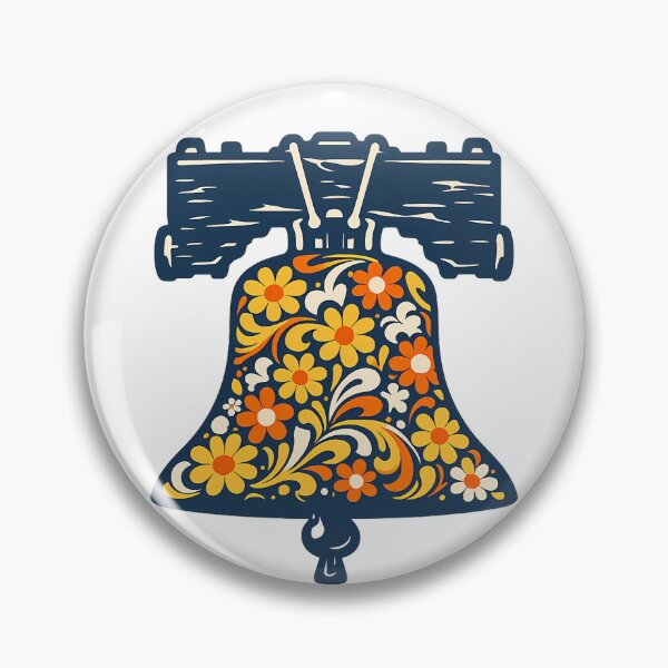 Item preview, Groovy Liberty Bell Floral Vintage Philadelphia Aesthetic designed and sold by chattsuede.