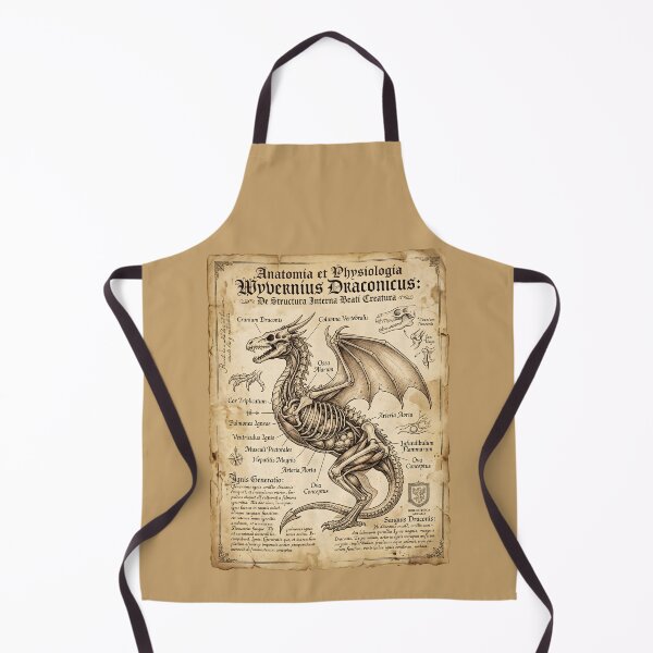 Item preview, Anatomy Of A Wyvern Dragon Skeletal Vintage Diagram designed and sold by SplashTastic.