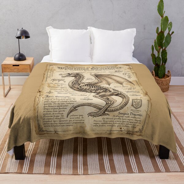 Item preview, Anatomy Of A Wyvern Dragon Skeletal Vintage Diagram designed and sold by SplashTastic.