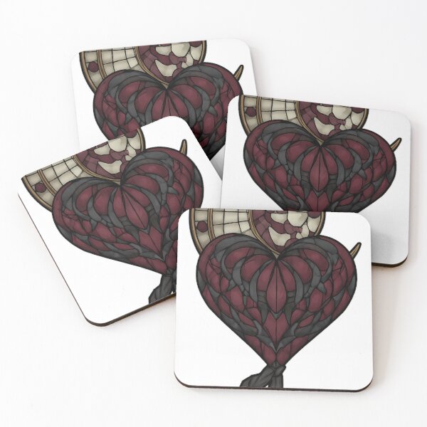 Item preview, Stained Glass Heart Moon designed and sold by IllumeInk.