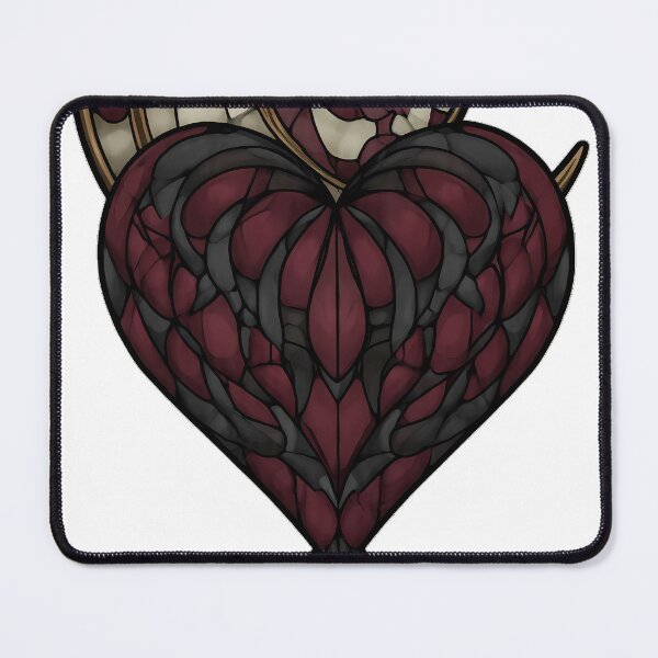 Item preview, Stained Glass Heart Moon designed and sold by IllumeInk.