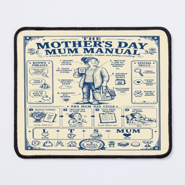 Item preview, The Mother’s Day Manual Blueprint designed and sold by 89shirts.