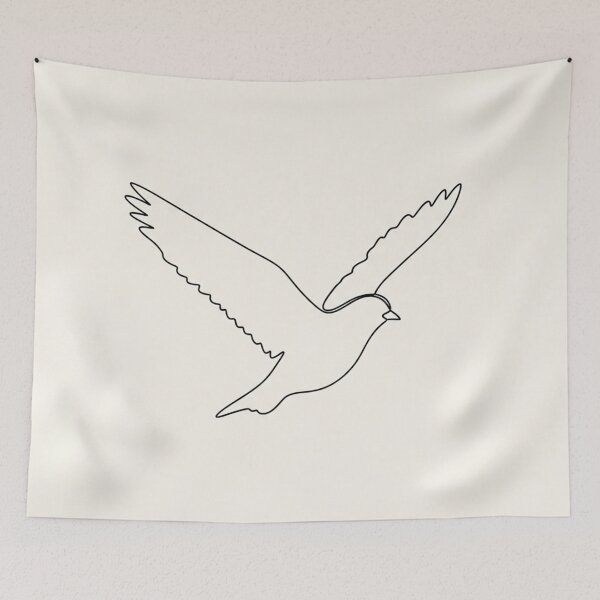 Item preview, Minimalist Bird One Line Art Drawing designed and sold by TheDenimArt.