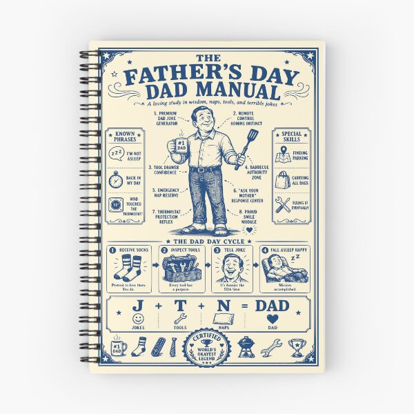 Item preview, The Father's Day Manual Blueprint designed and sold by 89shirts.