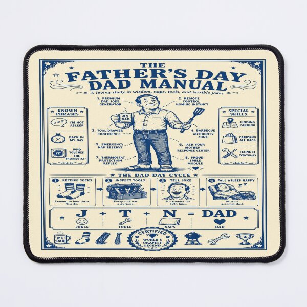 Item preview, The Father's Day Manual Blueprint designed and sold by 89shirts.