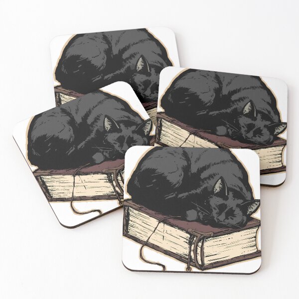 Item preview, Bookish Black Cat Moon designed and sold by IllumeInk.