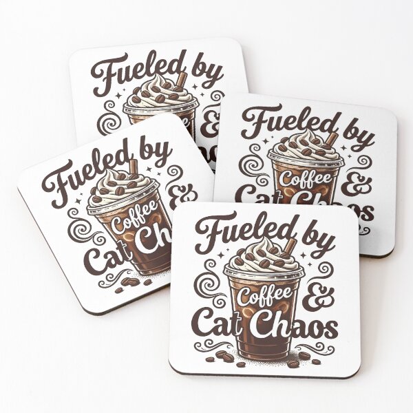 Item preview, Fueled by Coffee and Cat Chaos Design designed and sold by LuloCreative.