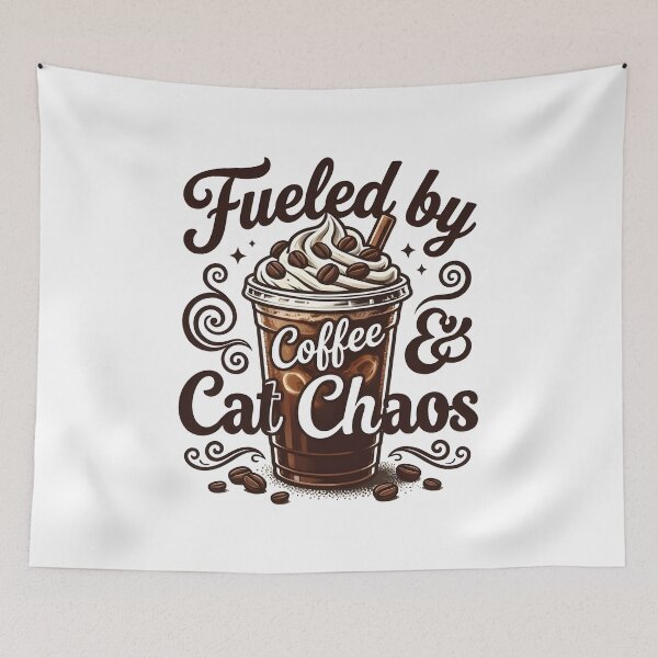 Item preview, Fueled by Coffee and Cat Chaos Design designed and sold by LuloCreative.