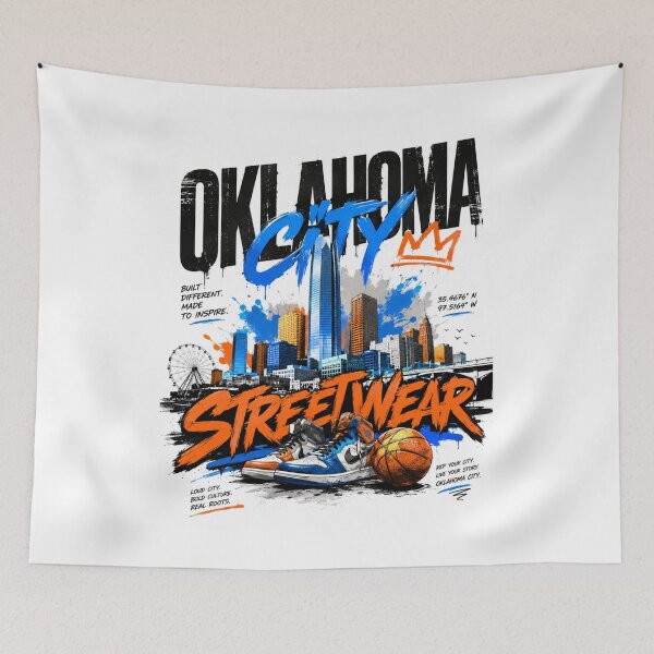 Item preview, Oklahoma City Streetwear Vibes – Urban Skyline Graphic designed and sold by Countries&Cities Shop.
