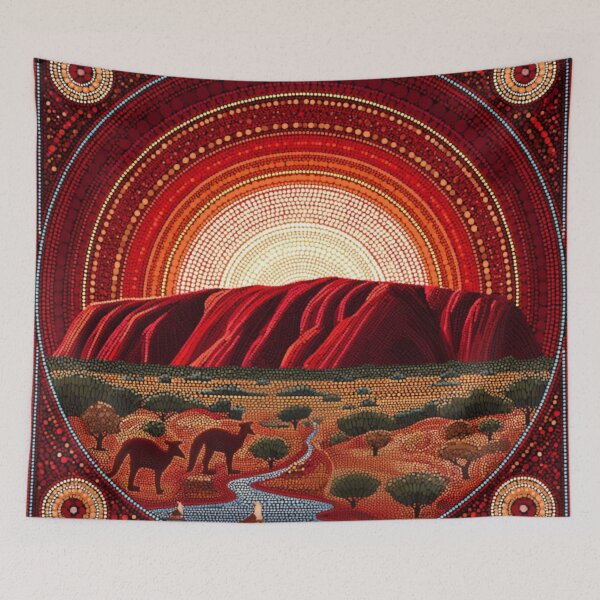Item preview, Aboriginal Inspired Art - Ayers Rock Uluru Resort designed and sold by GrinGalore.