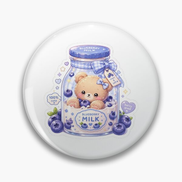 Item preview, Blueberry Milk Teddy Sticker designed and sold by blossomfun.