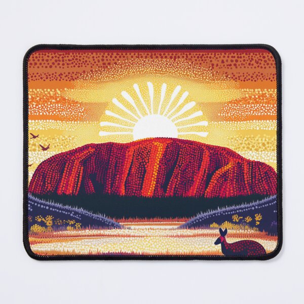 Item preview, Aboriginal Inspired Art - Ayers Rock Uluru Resort Sunrise designed and sold by GrinGalore.