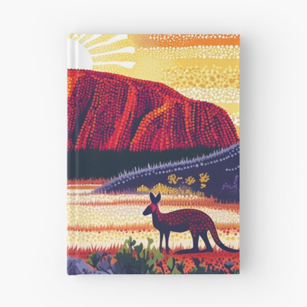 Item preview, Aboriginal Inspired Art - Ayers Rock Uluru Resort Sunrise designed and sold by GrinGalore.