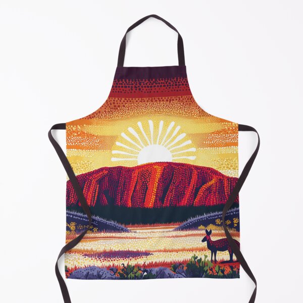 Item preview, Aboriginal Inspired Art - Ayers Rock Uluru Resort Sunrise designed and sold by GrinGalore.