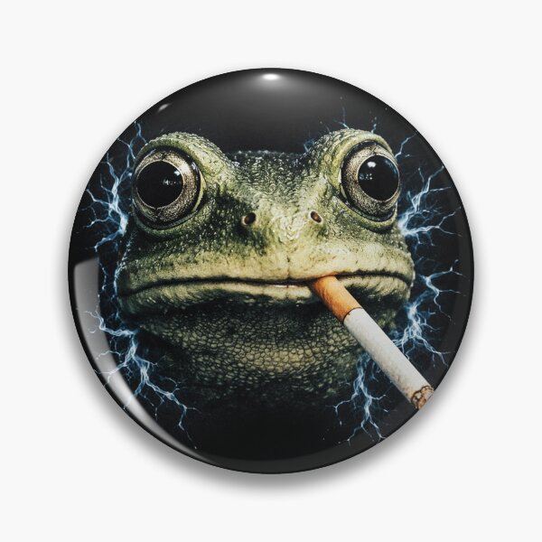 Item preview, Smoking Frog Meme  designed and sold by brocknanart.