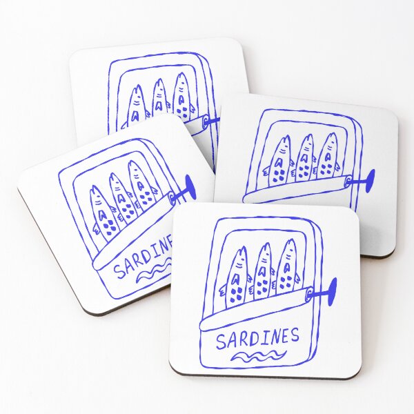 Item preview, Minimalist Sardines Tin Coastal Illustration designed and sold by JackedUpArt.
