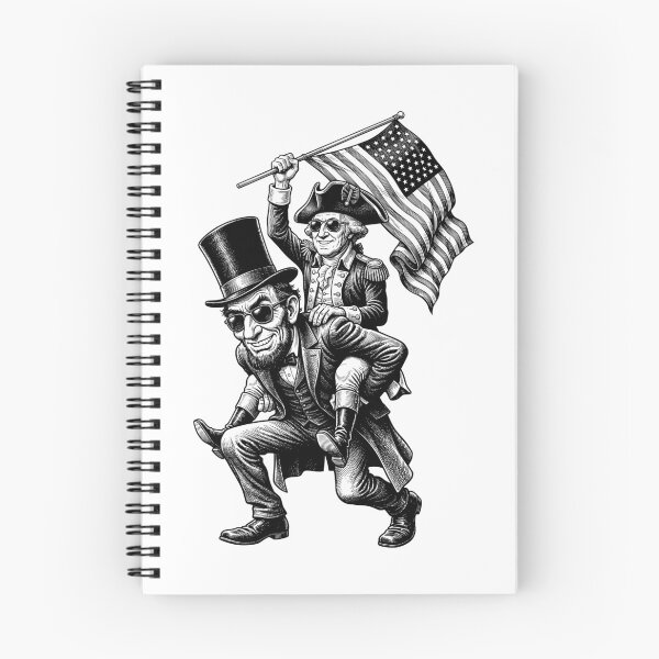Item preview, Funny Lincoln Washington Piggyback Ride 4th Of July US Flag designed and sold by GrandeDuc.
