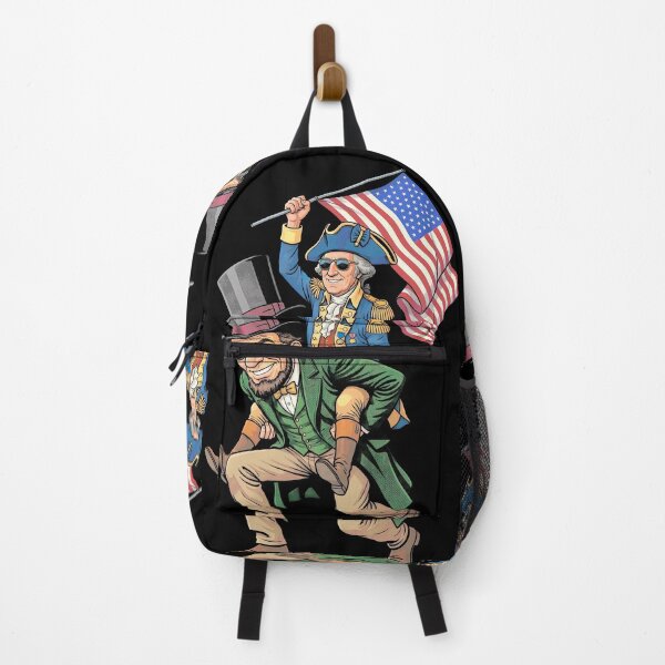 Item preview, Funny Lincoln Washington Piggyback Ride 4th Of July US Flag designed and sold by GrandeDuc.