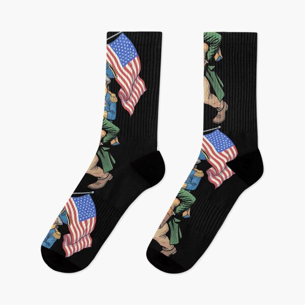Item preview, Funny Lincoln Washington Piggyback Ride 4th Of July US Flag designed and sold by GrandeDuc.