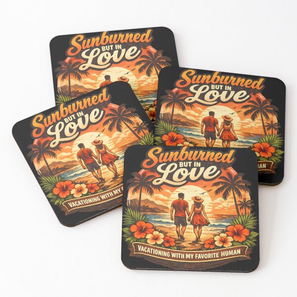 Item preview, Sunburned But In Love Romantic Summer Vacation Couple Design designed and sold by RoyesButler.