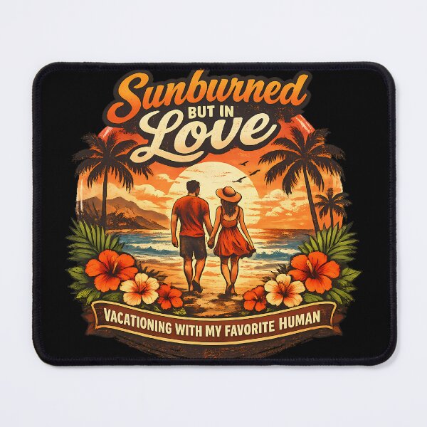 Item preview, Sunburned But In Love Romantic Summer Vacation Couple Design designed and sold by RoyesButler.
