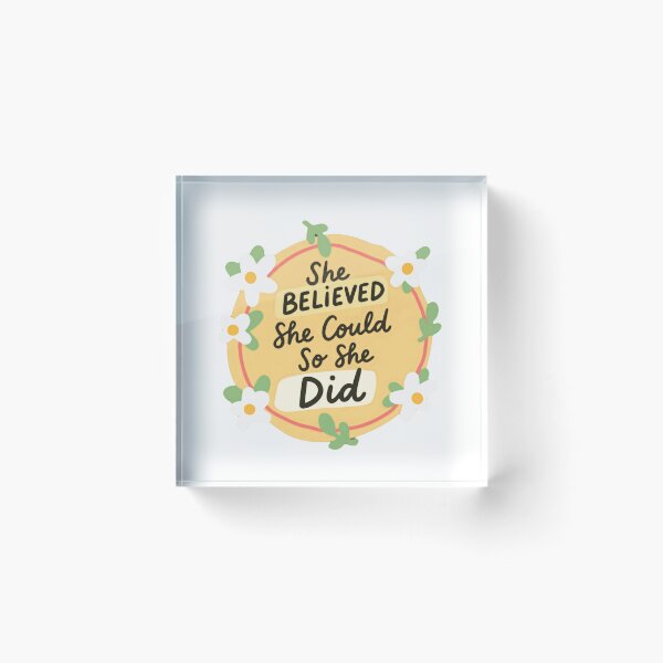 Item preview, She Believed She Could So She Did Womens Inspiration Empowerment designed and sold by RetroMini2026.