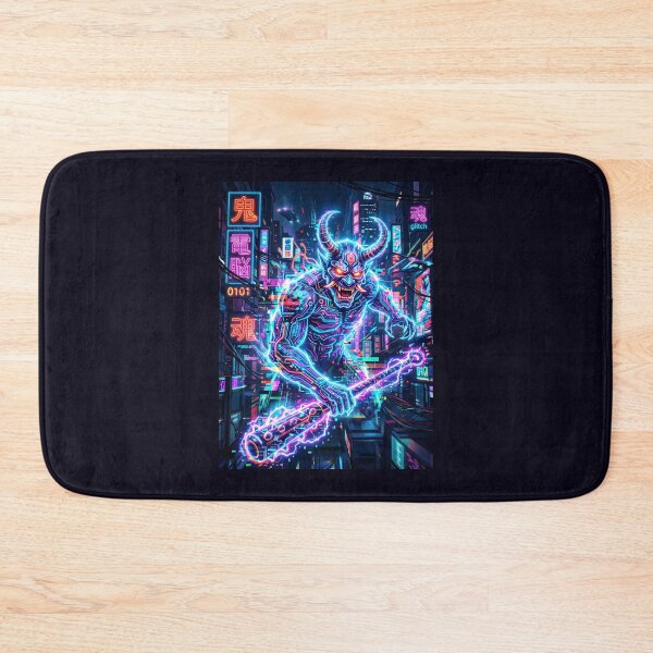 Item preview, Cyber Glitch Oni Demon Japanese Synthwave designed and sold by SplashTastic.