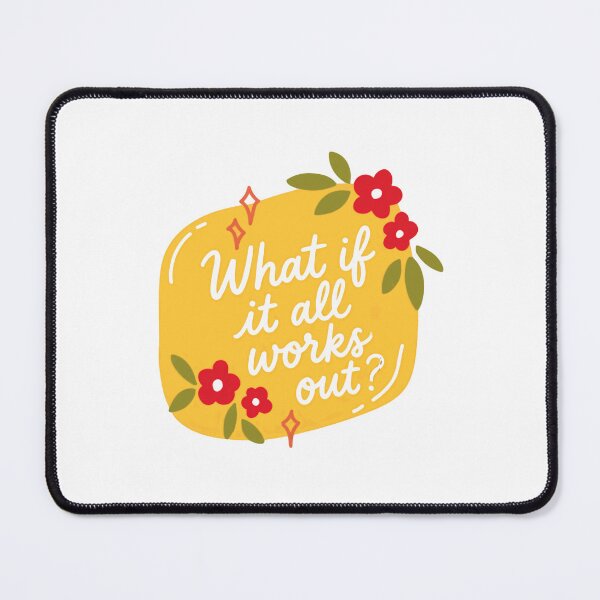 Item preview, What If It All Works Out? Inspirational Quote Optimist Encouragement designed and sold by RetroMini2026.