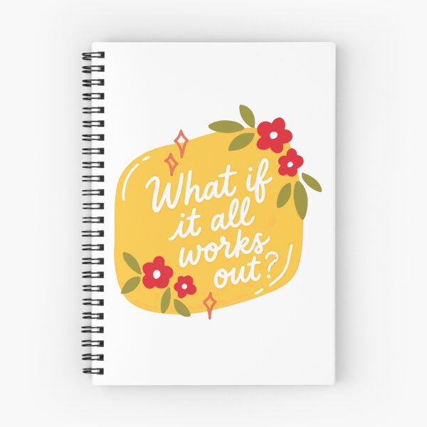 Item preview, What If It All Works Out? Inspirational Quote Optimist Encouragement designed and sold by RetroMini2026.