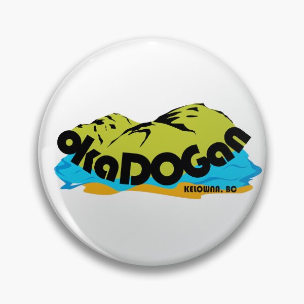 Item preview, "okaDOGan" Kelowna BC Canada Retro Mountain Lake Design | Okanagan Travel Nature Graphic designed and sold by OkanaganSundays.