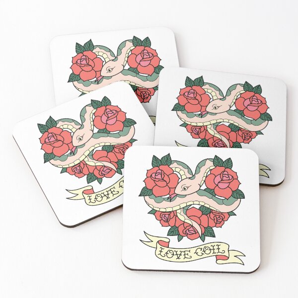 Item preview, Old School Snake and Roses Tattoo Flash designed and sold by littleflabby.