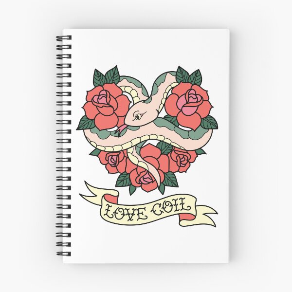 Item preview, Old School Snake and Roses Tattoo Flash designed and sold by littleflabby.