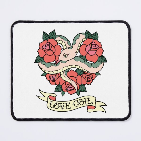 Item preview, Old School Snake and Roses Tattoo Flash designed and sold by littleflabby.