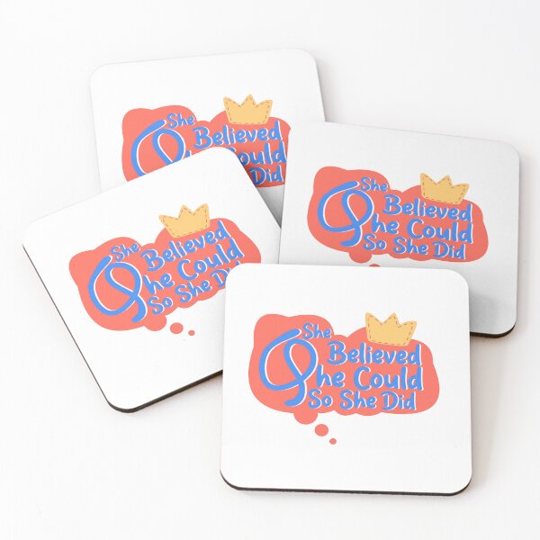 Item preview, She Believed She Could So She Did Motivational Quote Empowerment Women designed and sold by RetroMini2026.