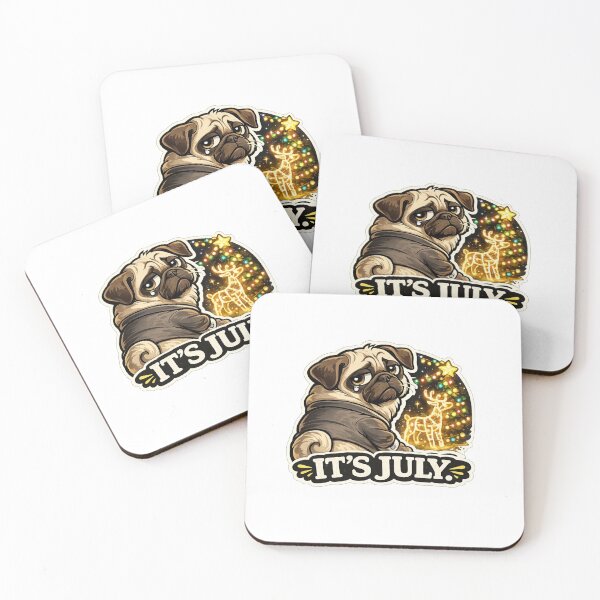 Item preview, Pug Funny Christmas Lights July Neighbor Humor Sticker designed and sold by Gentlestate.