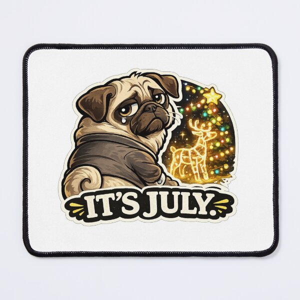 Item preview, Pug Funny Christmas Lights July Neighbor Humor Sticker designed and sold by Gentlestate.