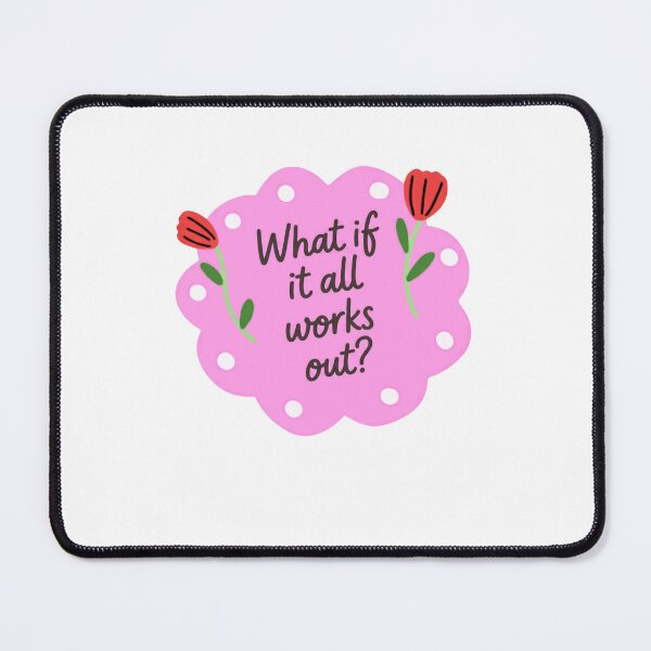 Item preview, What If It All Works Out? Positive Motivational Quote designed and sold by RetroMini2026.
