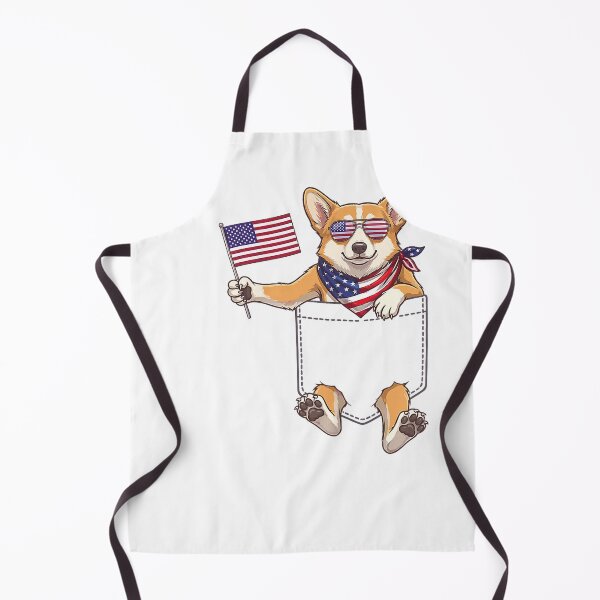 Item preview, Corgi Dog Pocket Patriotic American Flag 4th of July T-Shirt designed and sold by RKdrawings.