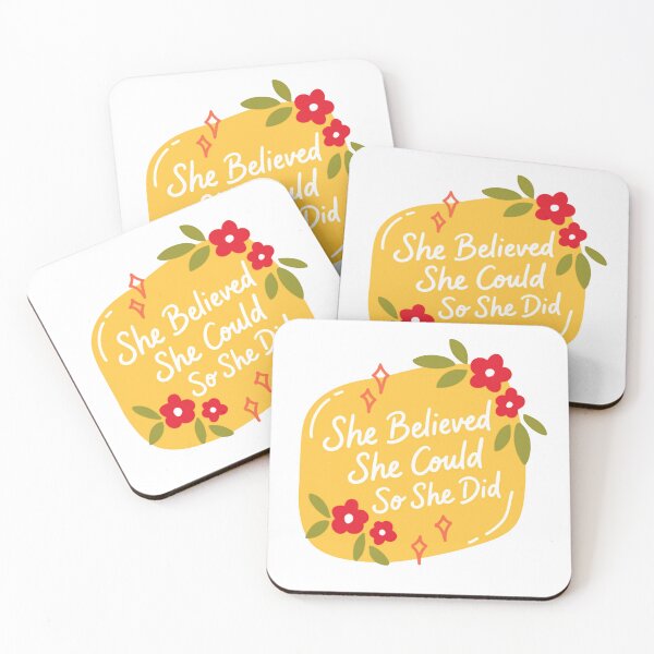 Item preview, She Believed She Could So She Did Motivational Quote For Women designed and sold by RetroMini2026.