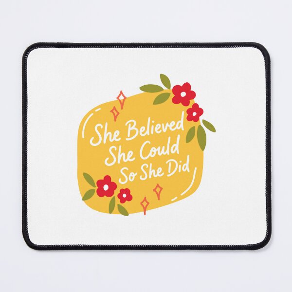 Item preview, She Believed She Could So She Did Motivational Quote For Women designed and sold by RetroMini2026.