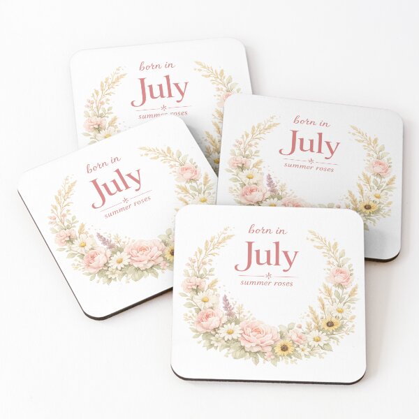 Item preview, Born In July Summer Roses Birthday Gift  for Her Women Floral Wreath Shirt designed and sold by DreamelleStudio.