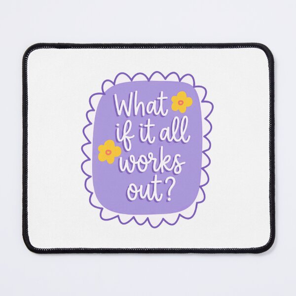 Item preview, What If It All Works Out? Positive Motivational Quote Optimistic Self Care designed and sold by RetroMini2026.