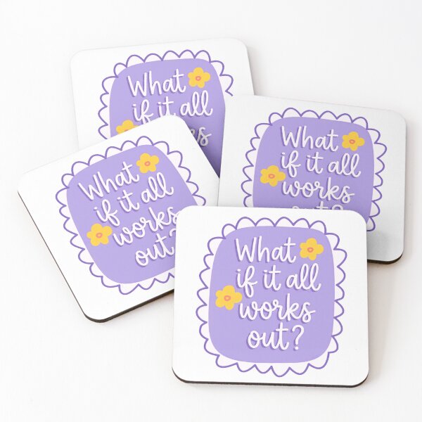 Item preview, What If It All Works Out? Positive Motivational Quote Optimistic Self Care designed and sold by RetroMini2026.