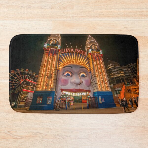 Item preview, Sydney Luna Park Face at Night | Iconic Illuminated Entrance, Milsons Point, NSW, Australia Art designed and sold by Ross.A.Campbell.