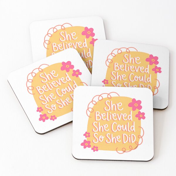 Item preview, She Believed She Could So She Did Motivational Quote Women Empowerment designed and sold by RetroMini2026.